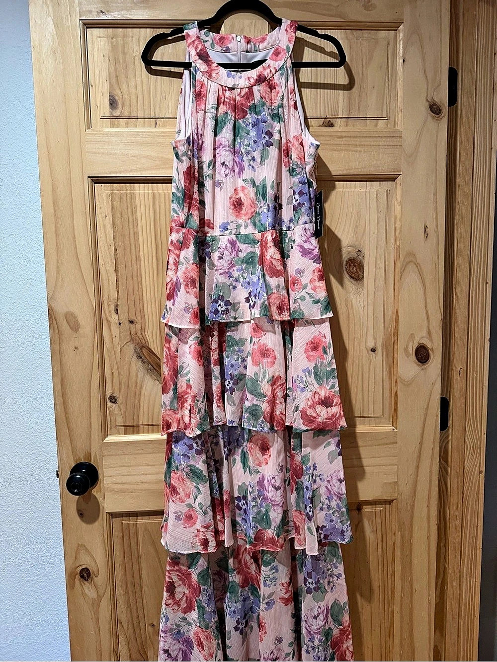 Jessica Howard Floral Maxi Dress Pink & Multicolor Size 14
